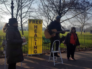 Free healing hyde park, healing corner