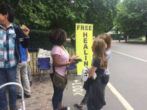 free healing corner hyde park london july 2017